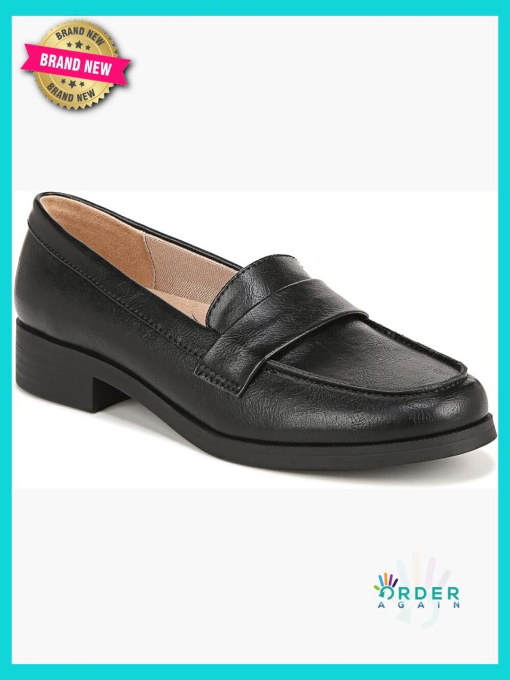 Classic Moc Loafer Slip On Comfort Support Round Toe Strap Detail Chic